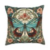 Butterfly Art Nouveau Throw Pillow
