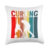 Curler Stone Curling Player Throw Pillow