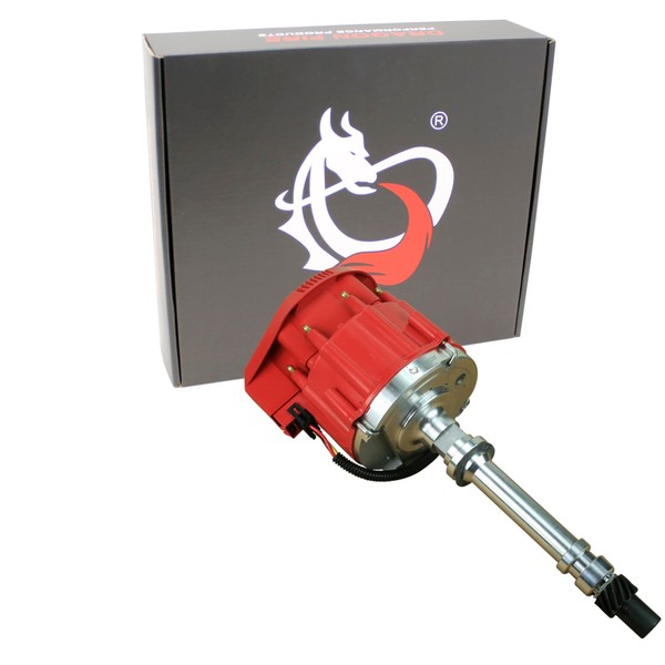 DRAGON FIRE PERFORMANCE Marine HEI Electronic Ignition Distributor 65K COIL Compatible With Mercruiser OMC Chevy GM SBC BBC 350 454 Replaces 805185-C1 Red Super Cap Oem Fit DC8M-DF