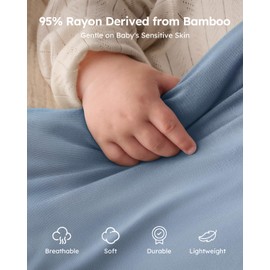 Yoofoss Baby Sleeping Bag Rayon Bamboo Blue, blue