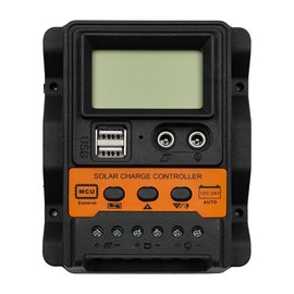 Tiardey Solar Panel Charger Controller 12V 24V 30A Light Control With Light Control Timer Function Solar Controller with Dual USB Port