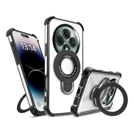 Funda Para Oppo Reno 12f Anti-caída Con Soporte De Anillo Y Protección De Cámara