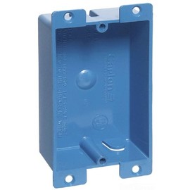 Carlon B108R-UPC Switch/Outlet Box, Old Work, 1 Gang, 3-5/8-Inch Length by 2-3/8-Inch Width by 1-1/4-Inch Depth, Blue