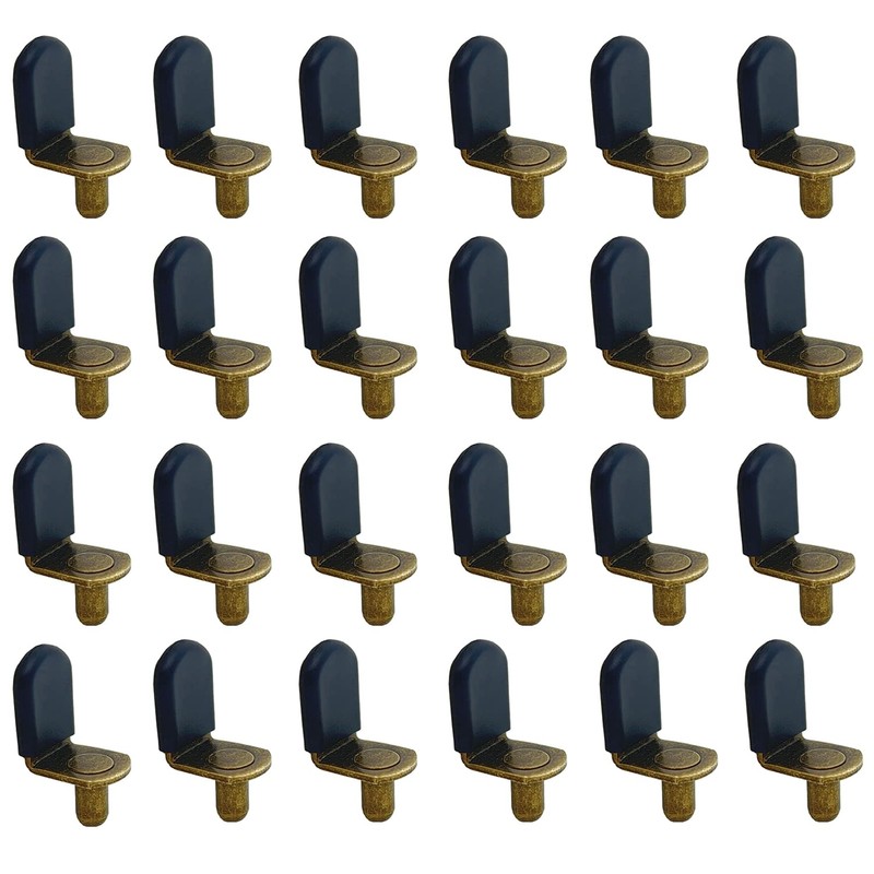 MYYZMY Bronze Shelf pins, 40pcs L-Shaped Clips 1/4 Inch Shelf