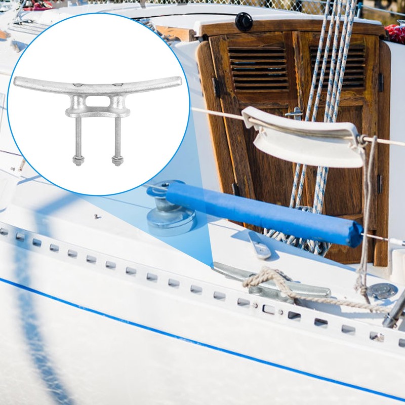 VEITHI Dock Cleats 6 inch with Fastener,Hot Dipped Galvanized Cast