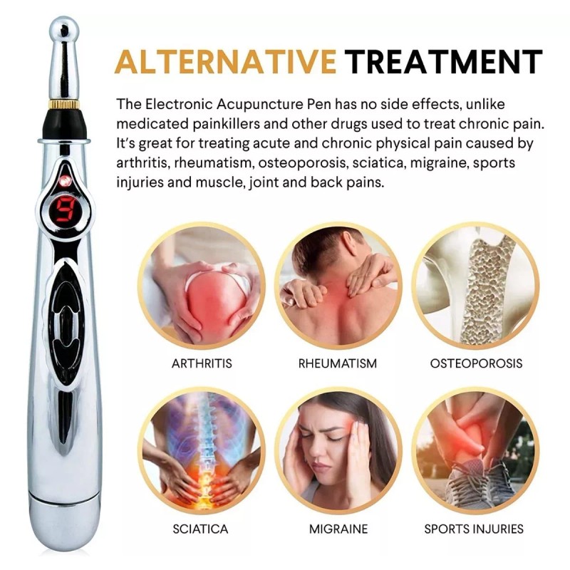 AOC Beauty Pluma Acupuntura Electrónica Masaje Pulso Meridian Energy Color