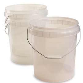 3-3/4 Gallon Clear Buckets (Pack of 3)