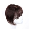 Medium 25cm dark brown bangs see-through wig crown (WFLOFL7) / 중형 25cm 다크브라운 앞머리 시스루 가발 정수리 (WFLOFL7)