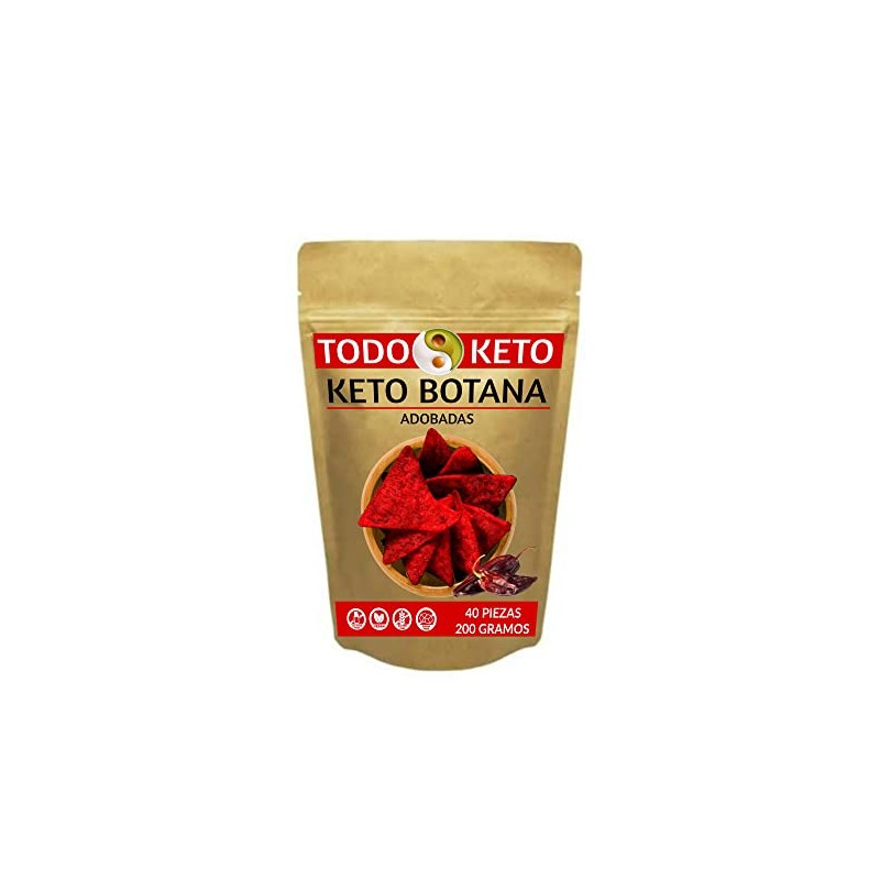 Totopos Keto Botana de Almendra 40 Piezas Horneados (Adobados)