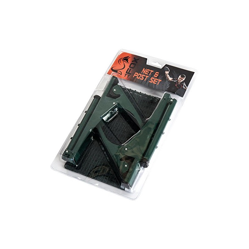 Fox TT Clip-Ont Table Tennis Net and Post - Green,