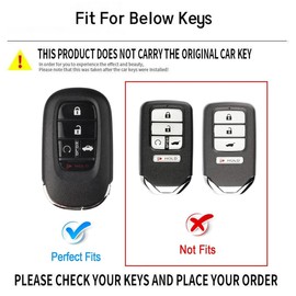 OVIOBOER For Honda Key Fob Cover with Keychain, White Soft TPU Key Case Shell Full Protection for 2022 2023 2024 Accord Civic HR-V CR-V Pilot Smart Remote Key (For Honda B)