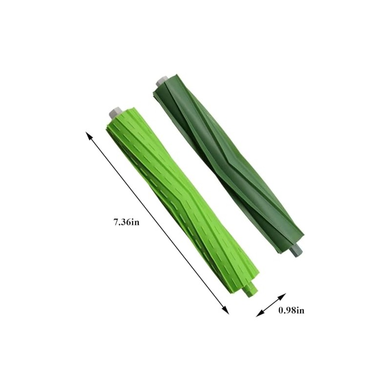 UZPDWK 4 Set Replacement Roller Brushes,Vacuum Cleaner Rubber Brush,Multi-Surface Rubber