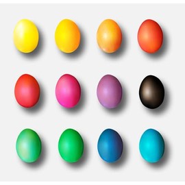 Pysanky Easter Egg Dyes for Batik Wax Resist Egg Decorations Ukrainian Pysanky, Non Edible, Powder, Multicolor, Set of 12