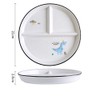 1 PCS Ceramic Dinosaur Portion Control Plate Divided Dish for