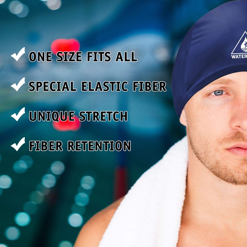 Water Gear Synthetic Fiber Swim Cap - Comfortable and Durable