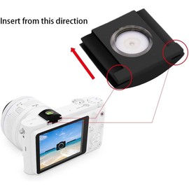 Camera Hot Shoe Level, Circular Rubberized Shockproof Bubble Vial - Viewfinder Clearance Compact Spirit Level for Canon Nikon Fuji Panasonic with Backup Caps​