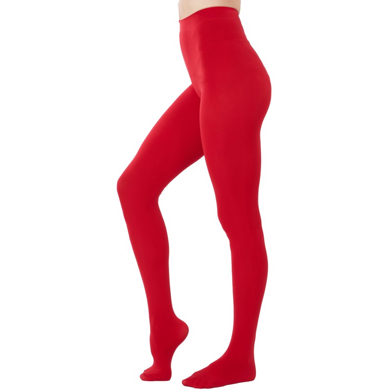 CozyWow Women's 80D Soft Opaque Tights, High Waist Solid Color