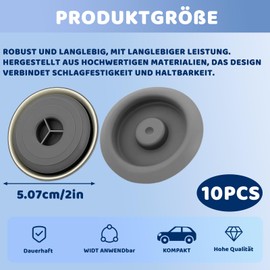 Body Plugs, Pack of 10 - Rubber Plugs 40 mm, Blank Plugs Rubber for Most Vehicles, Waterproof for Underbody and Trunk, 5.07 cm Outer Diameter