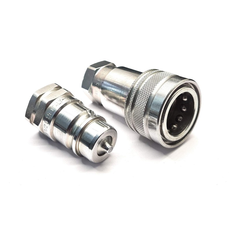 Hydraulic ISO A Quick Release Coupling 1/2" BSP Thread Set
