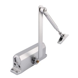 Automatic Door Closer, Heavy Duty Aluminum Commercial Door Closer Auto Door Closing Hinge Two Independent Valves Control Tool for 45-65KG Door