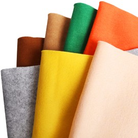 ZAIONE Felt Fabric Sheets Bundle: Autumn Fall Color Soft 7 Rolls 21x90cm Assorted Color Craft Fabric for DIY Craftwork Sewing Patchwork