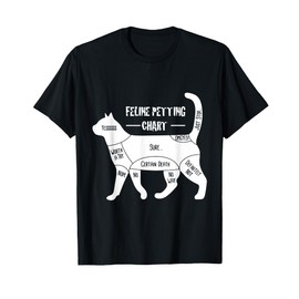 Feline Petting Chart Cat Apparel Men Women T-Shirt