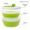 PrepWorks 3 Qt Collapsible Salad Spinner – Space-Saving, Easy-to-Use, BPA-Free,