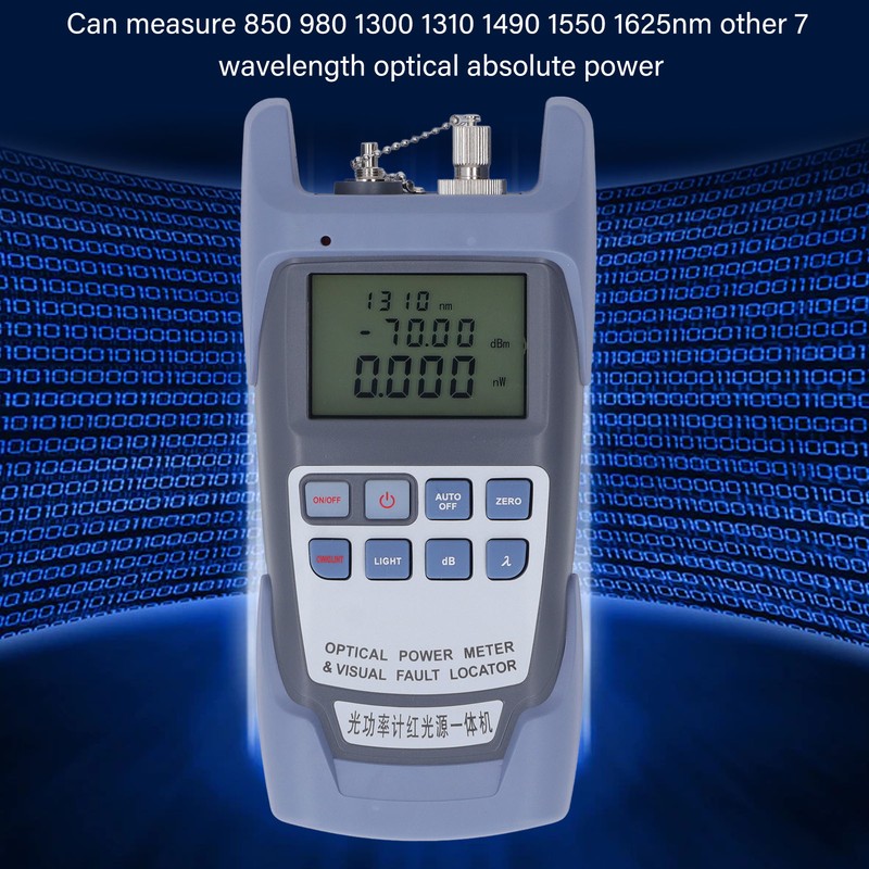 Optical Power Meter 650nm 7 Wavelength High Accuracy Fiber Optic