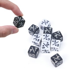 24 Dice Counters Token Dice Royalty Dice D6 Dice White +1/+1 and Black-1/-1 Magic MTG CCG Card Game Accessories