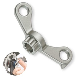 Yowfond 2-in-1 Bicycle Crank Removal Tool for Shimano HollowTech II, Chrome-Plated Crank Puller for Disassembly and Installation of Crank Covers with Hooks for Quick Removal