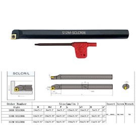 GBJ S08K/S10K/ S12M-SCLCR06 3 piezas + 10 piezas CCMT060204 insertos de carburo con barra de mandrinar de giro interna de 95 grados con 10 piezas CCMT2(1.5) 1 insertos de carburo para mecanizado de