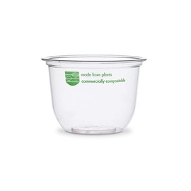 Vegware Plant-Based Compostable 10oz PLA Bella Pot, 96-Series (Case of 1000)