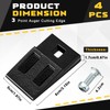 Hicarer 4 Pack 3 Point Auger Cutting Edge with Screw