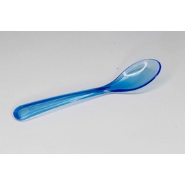 Kimmel 21-000-3315-1 Egg Spoon, Baby Spoon, Dessert Spoon, Reusable, Plastic, Blue/Transparent, Pack of 6
