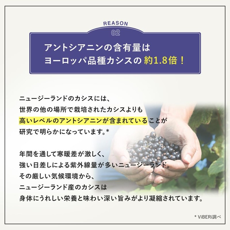 ViBERi (ヴァイベリー) 有機JAS カシスパウダー (カシス100%)180g オーガニック