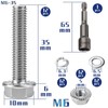 TXXATX M6 Hex Screws M6 x 35 mm Pack of