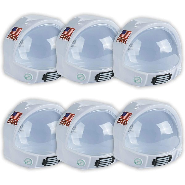 Tigerdoe Astronaut Party Hats - 6 Pack - Space Party - Outer Space Party - NASA Birthday Party White