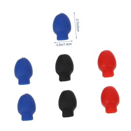 Kisangel 6 Pairs Rubber Drumstick Tips Silent Mute Covers for Practice Stretchable Drum Dampeners for Musicians Enhance Warm Tone and Protect Sticks