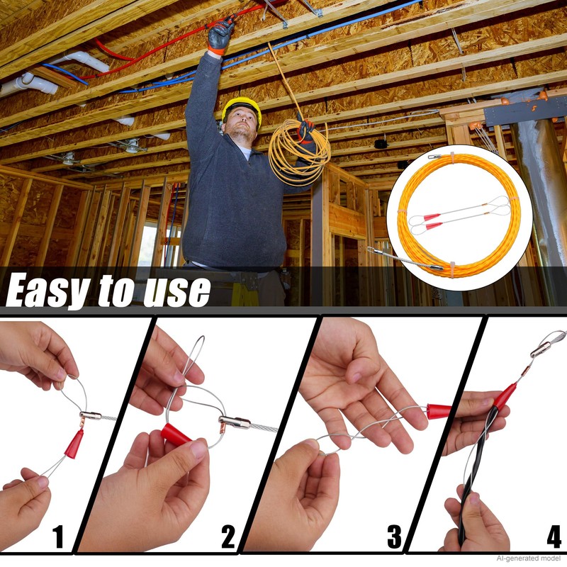 32.8FT Electrical Fish Tape 10m |3.0 mm Wire Puller |2
