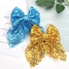4Pcs Sparkling Sequin Hair Bows Clips - Nylon Mesh Bow-knot
