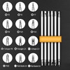 YUENTOEN Magnetic Screwdriver Set, 7pcs Interchangable CR-V Double Head Tips