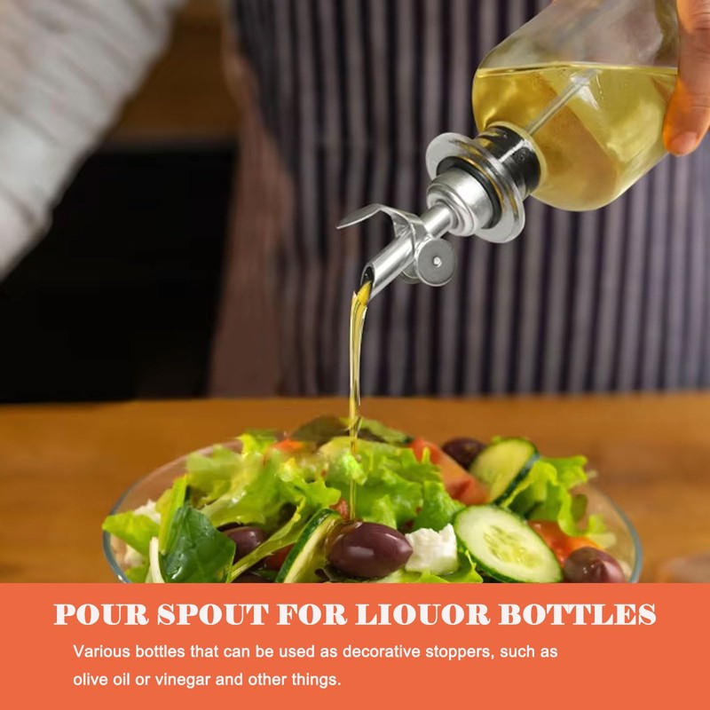 2 beccucci per olio, versatore per bottiglie, versatore per bottiglie