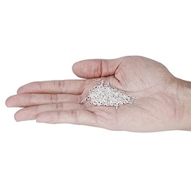 200pcs ojo pines tornillos ojetes ganchos roscados bails hallazgos para arcilla, resina, grano, fabricación de joyas de plástico(Silver)