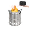 Lixada Portable Stove Camping Alcohol Wood Stove Stainless Steel Kitchen