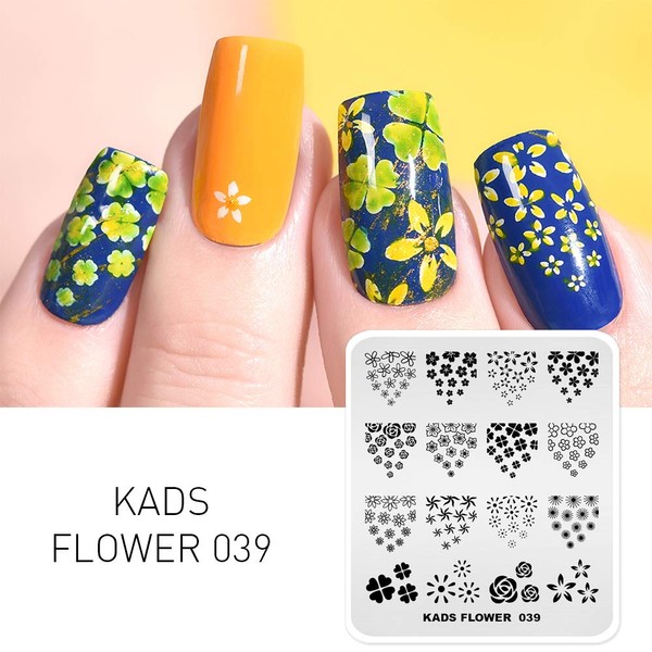 KADS Nail Stamping Plate Flower Nail Art Stamp Template DIY Picture Template Manicure Stamp Plate Stencil Tools
