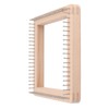 Mini Square Knitting Tool with Hooks Wooden Crochet Board for