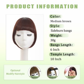 Clip in Bangs Fake Bangs Clip on Bangs for Women Suitable for Women's Daily Wear