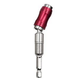 Rotating Bit Holder Magnetic Rotating Drill Holder Quick Release Flexible Screwdriver Bit Holder for Drill 1/4 Inch Drill Extension for Tight Spaces or Corners - Red