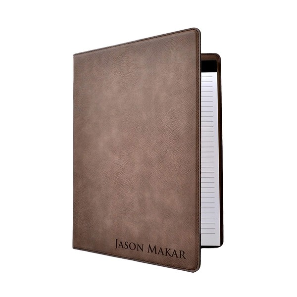 Personalized Leather Portfolio Notebook (Available in 8 Colors)