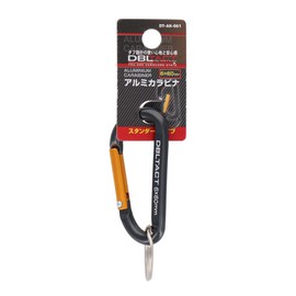 Sankyo Corporation DT-AK-061 DBLTACT Aluminum Carabiner Standard Type Diameter 0.2 inch (6 mm) Gun Metal x Gold